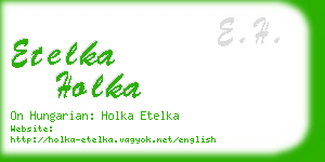 etelka holka business card